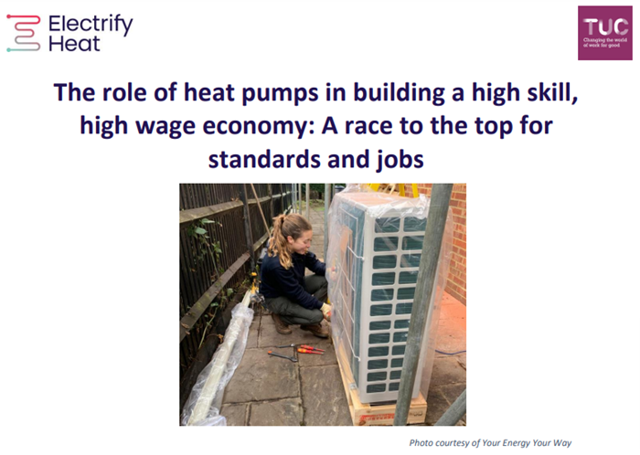 Report: heat pumps critical for high skills, high wage economy 