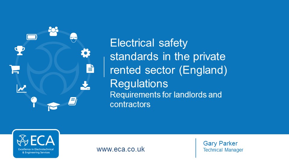 #ECATechnicalTuesdays | Electrical safety and the PRS