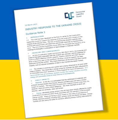 CLC publishes Guidance Note for Ukraine crisis