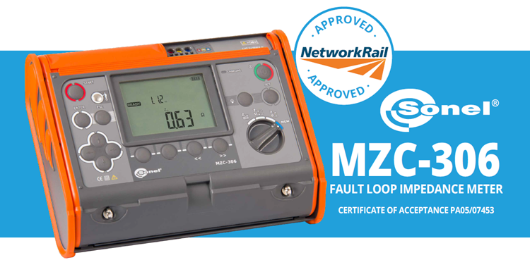 Network Rail approval for Sonel fault loop impedance meter